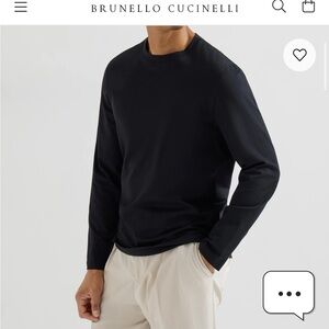 Brunello cucinelli Men's Black Cotton Jersey T-Shirt size 54 fits like a large